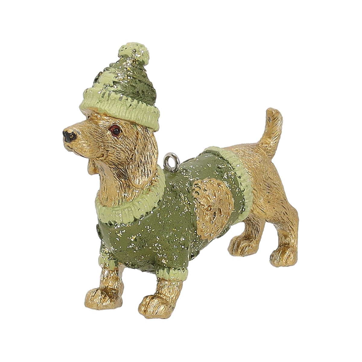 Hanger teckel groen 7 cm Hanger teckel groen 7 cm