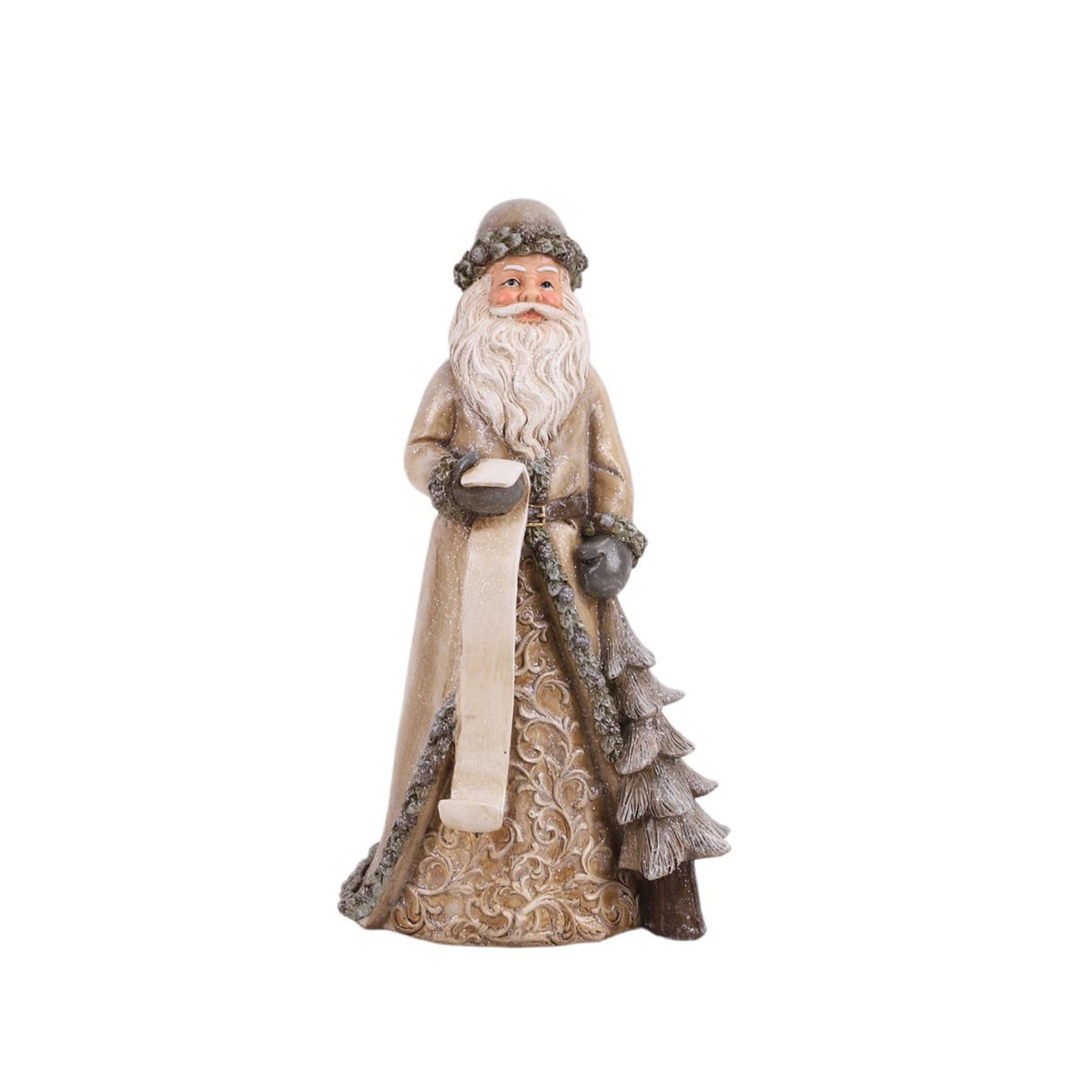 Beeld kerstman natural 33 cm Beeld kerstman natural 33 cm