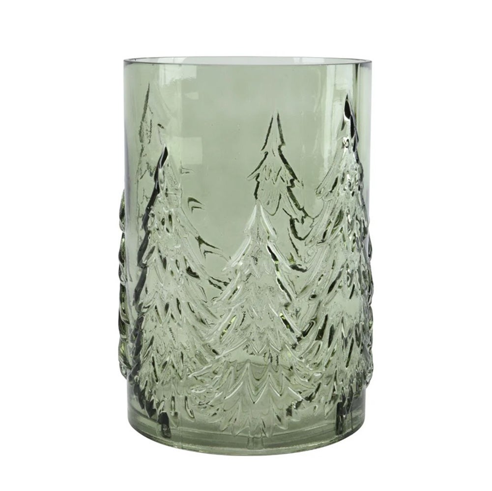 Vaas glas boom groen 22 cm Vaas glas boom groen 22 cm