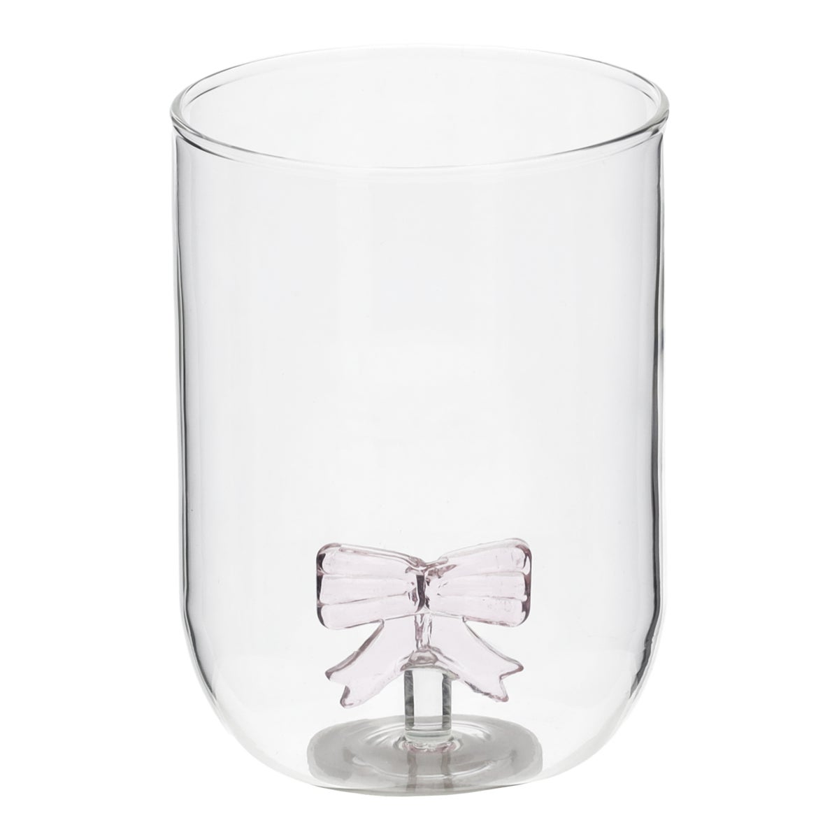 Glas strik roze 11 cm Glas strik roze 11 cm