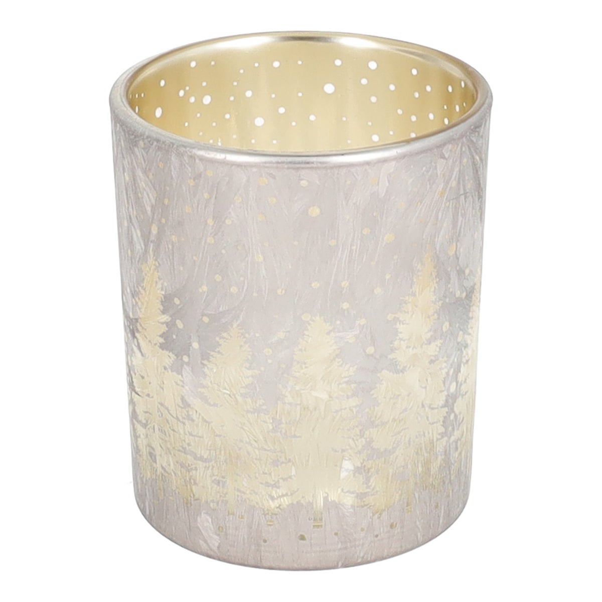 Theelichthouder bomen 6 x 7 cm zilver Theelichthouder bomen 6 x 7 cm zilver