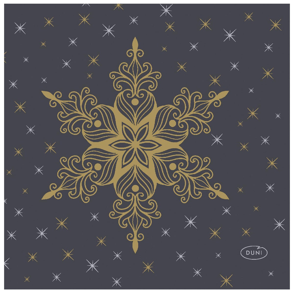 Servet 24 x 24 cm Snow Stars Black Servet 24 x 24 cm Snow Stars Black