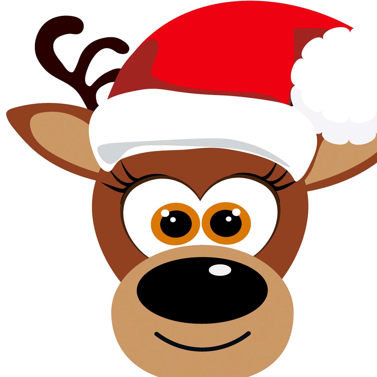Servet silhouette reindeer smiley Servet silhouette reindeer smiley