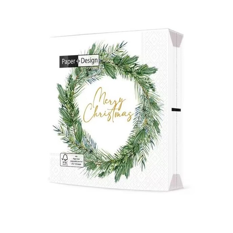 Servet 33 x 33 cm Joyful Wreath Servet 33 x 33 cm Joyful Wreath