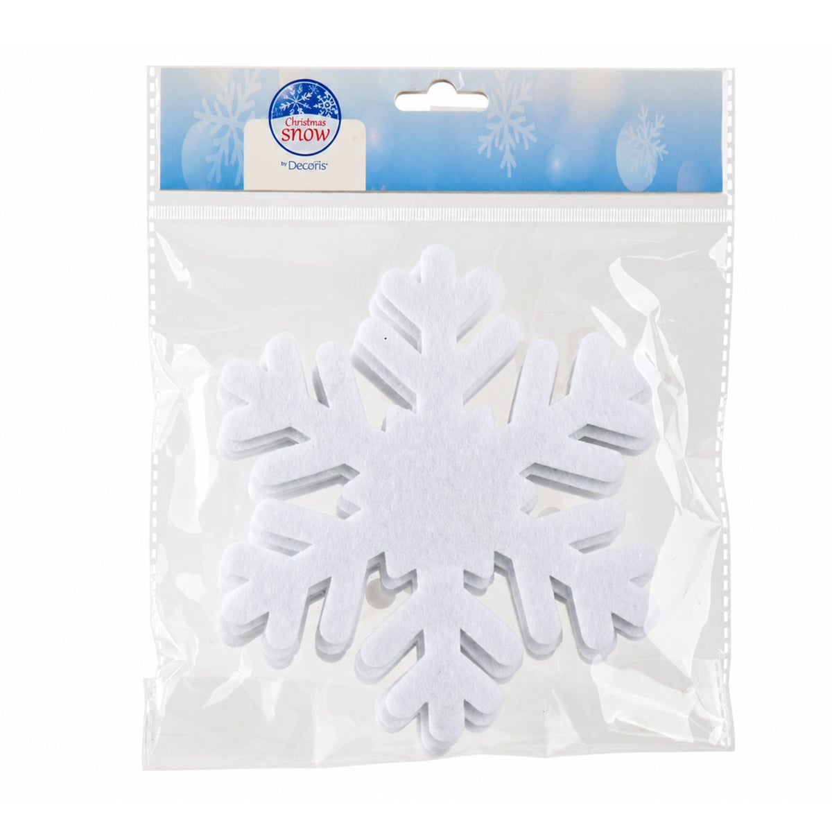 Raamdecoratie sneeuwvlok wit 16 cm Raamdecoratie sneeuwvlok wit 16 cm