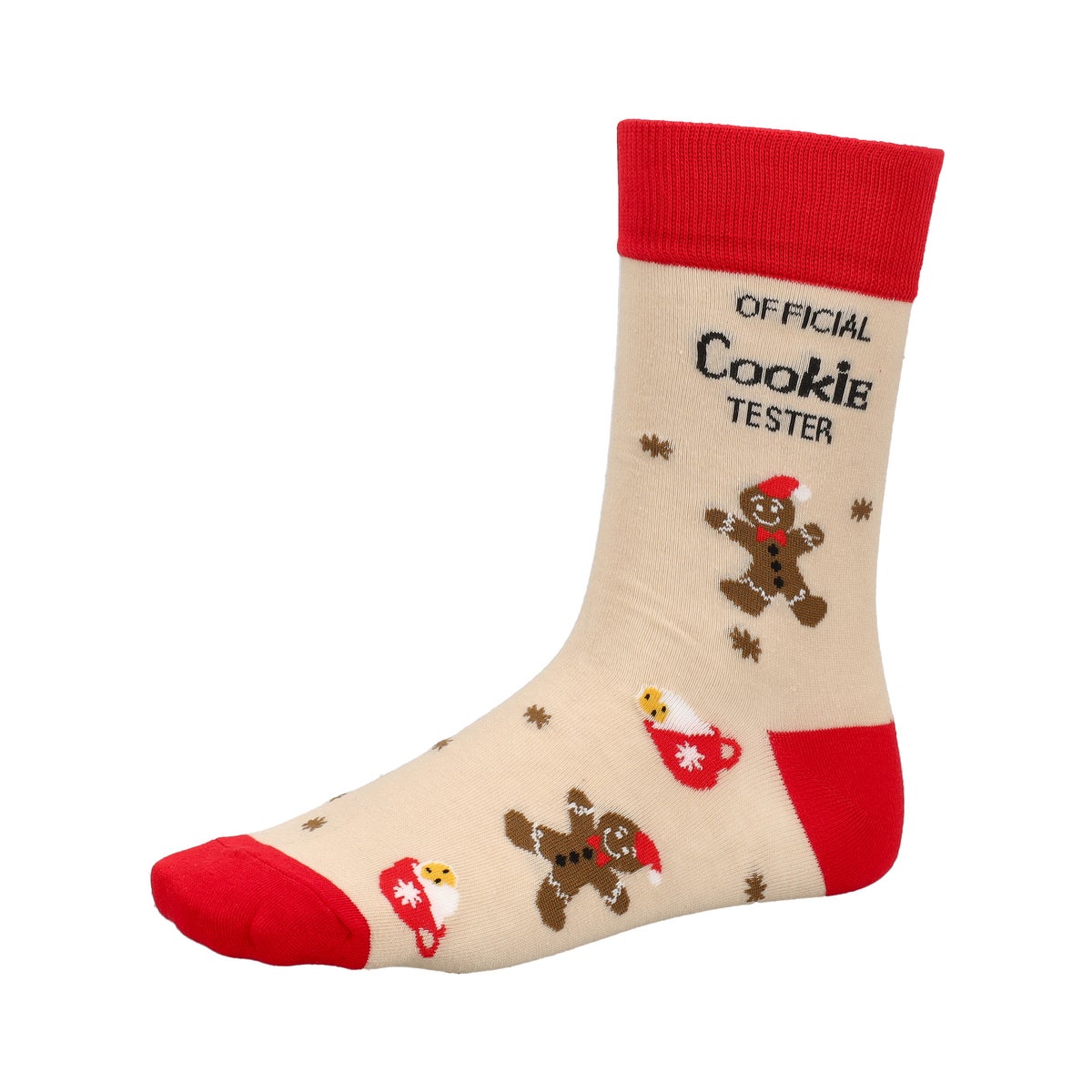 Kerstsok cookie tester beige 39-43 Kerstsok cookie tester beige 39-43