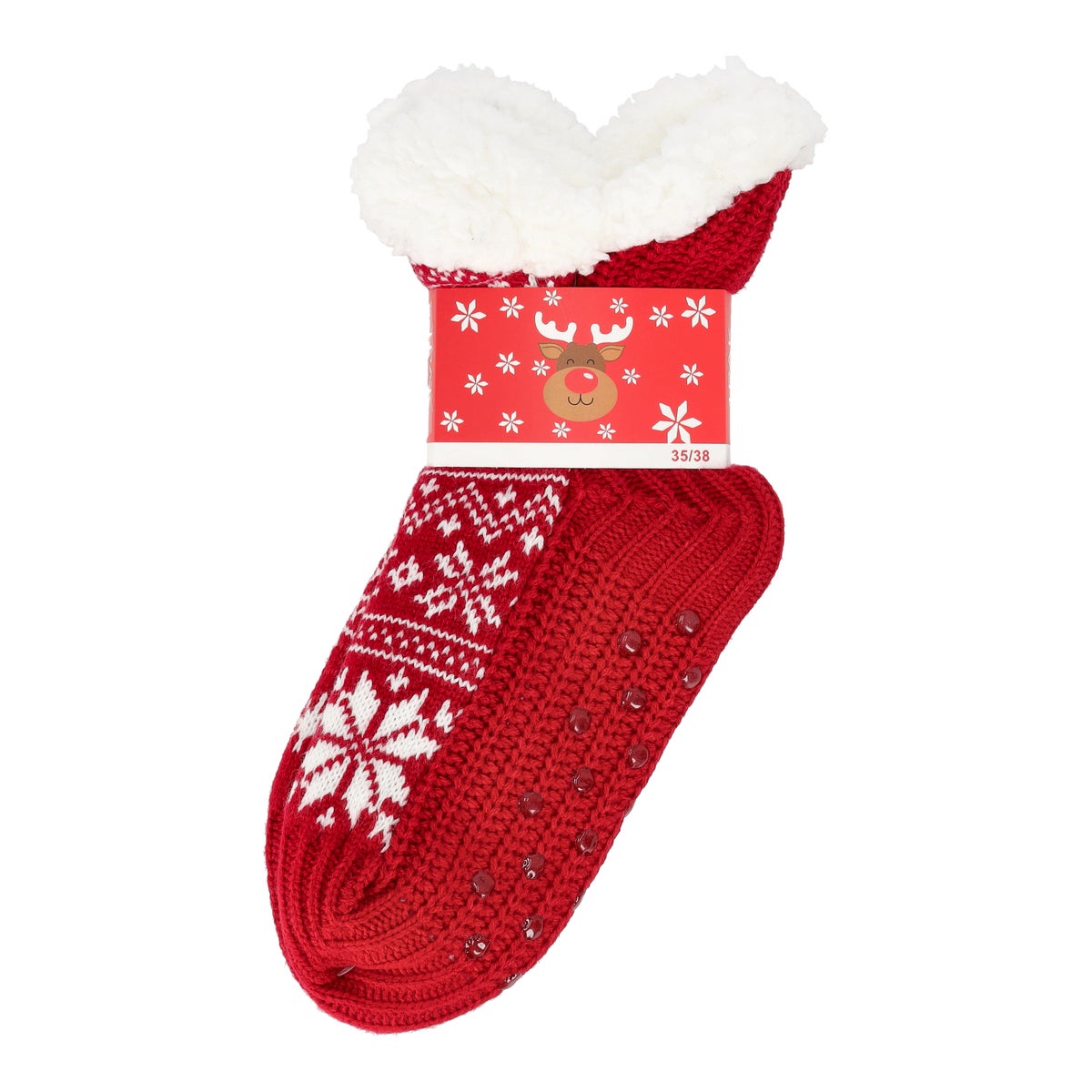 Huissok sneeuwvlok rood Huissok sneeuwvlok rood