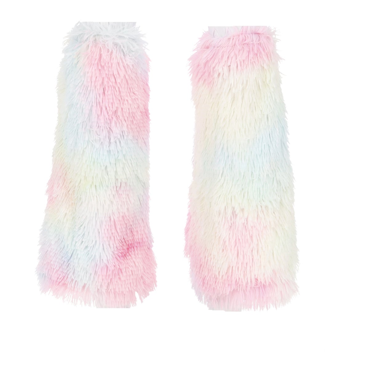 Leg warmer fluffy rainbow 2 stuks Leg warmer fluffy rainbow 2 stuks