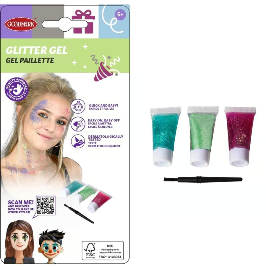 Glitter gel 3st. 3 ml Glitter gel 3st. 3 ml