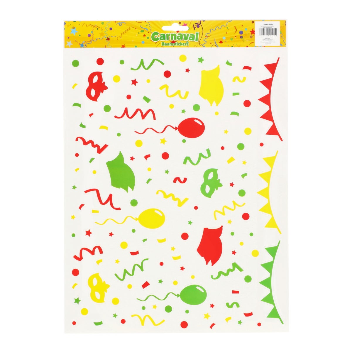 Raamstickers carnaval 30 x 42 cm Raamstickers carnaval 30 x 42 cm
