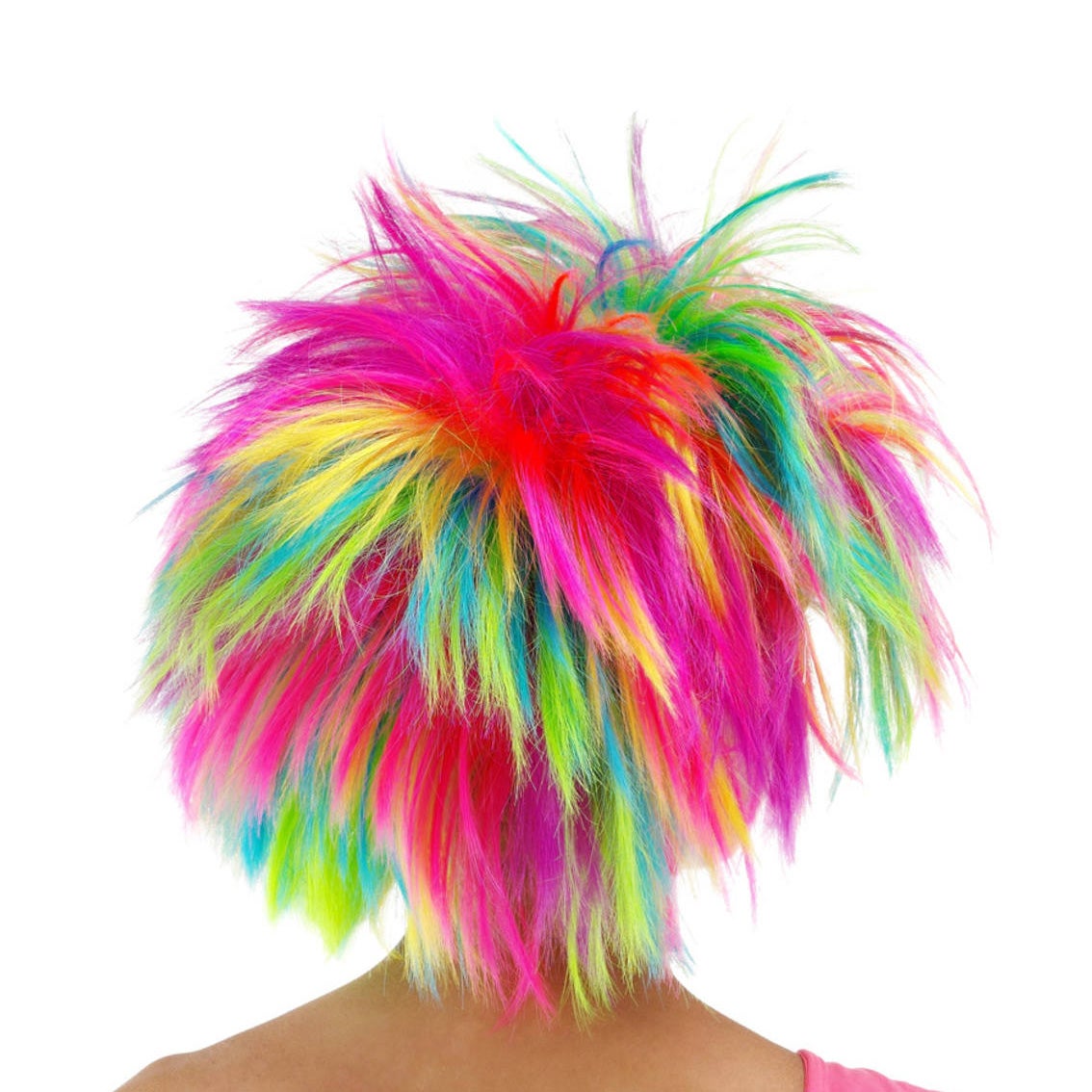 Pruik regenboog pieken Pruik regenboog pieken