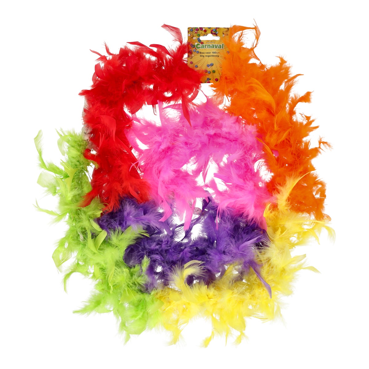 Boa veer 180 cm 50 g regenboog Boa veer 180 cm 50 g regenboog