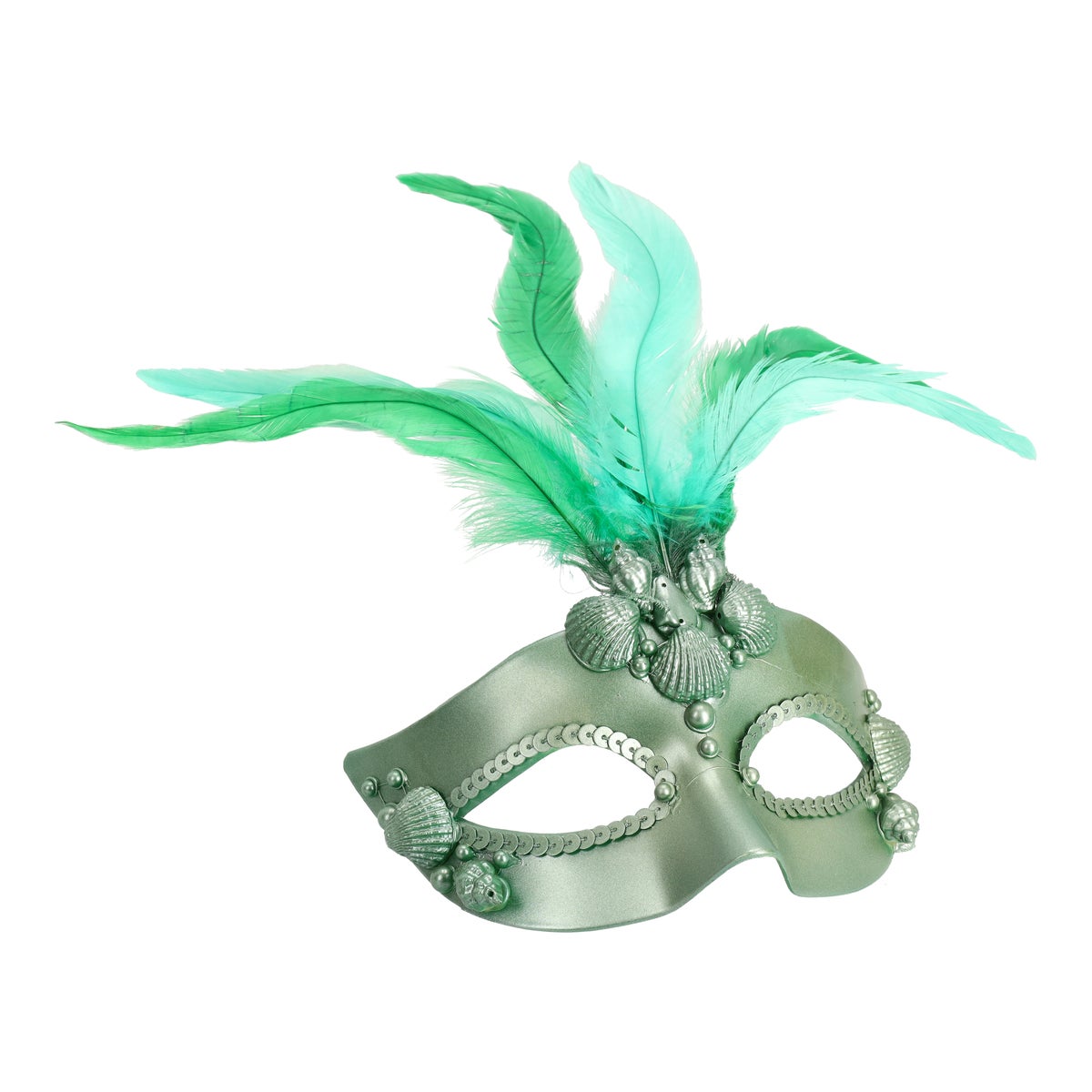 Venetiaans masker veren groen Venetiaans masker veren groen