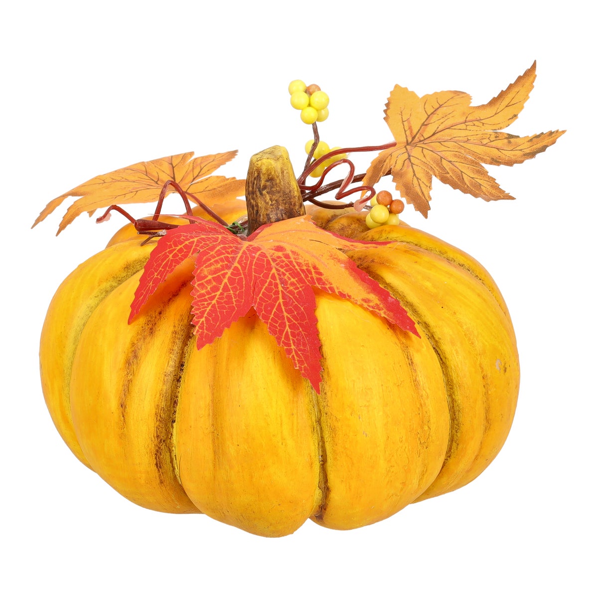 Pompoen met decoratie 17x11cm Pompoen met decoratie 17x11cm