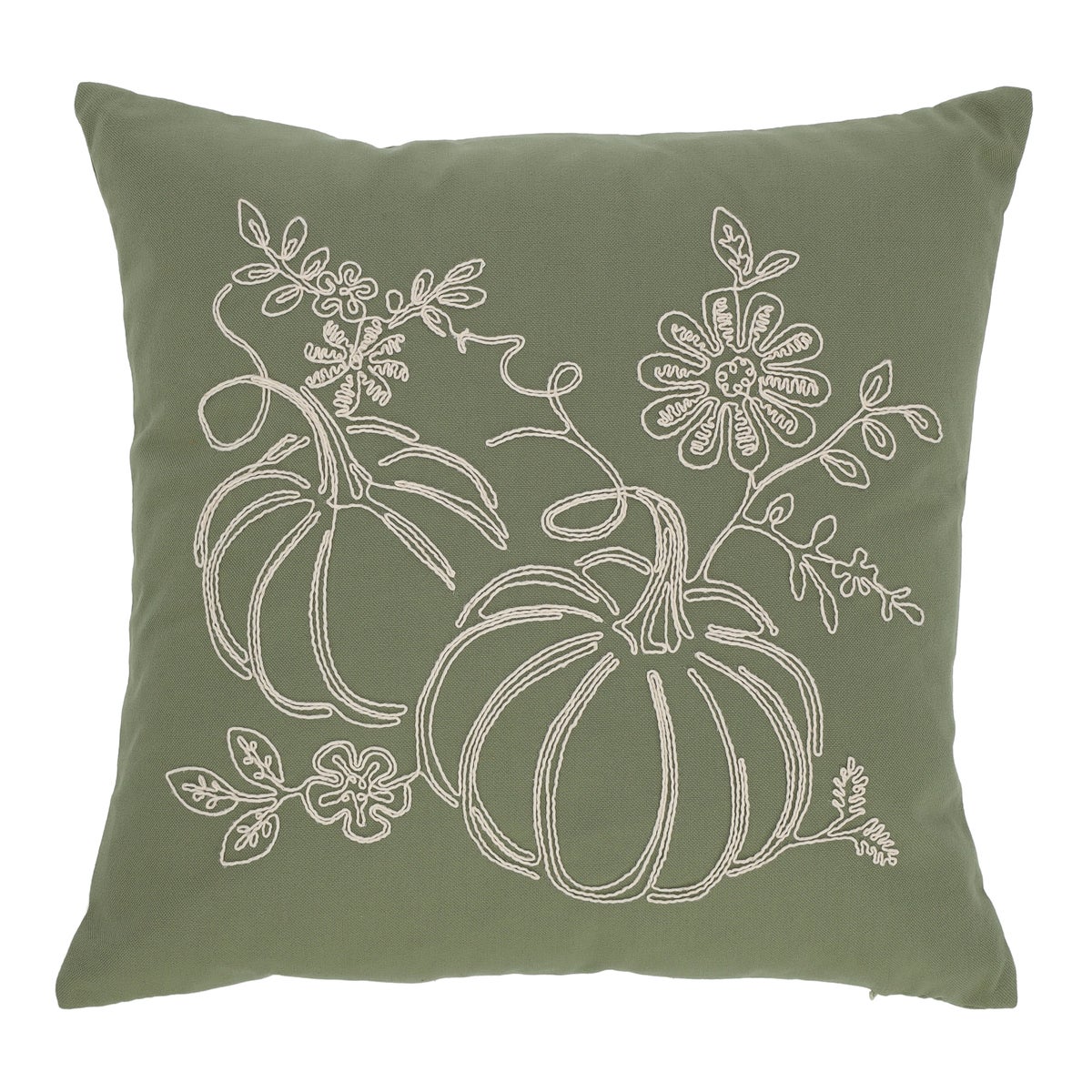 Kussen pompoen 45 x 45 cm groen Kussen pompoen 45 x 45 cm groen