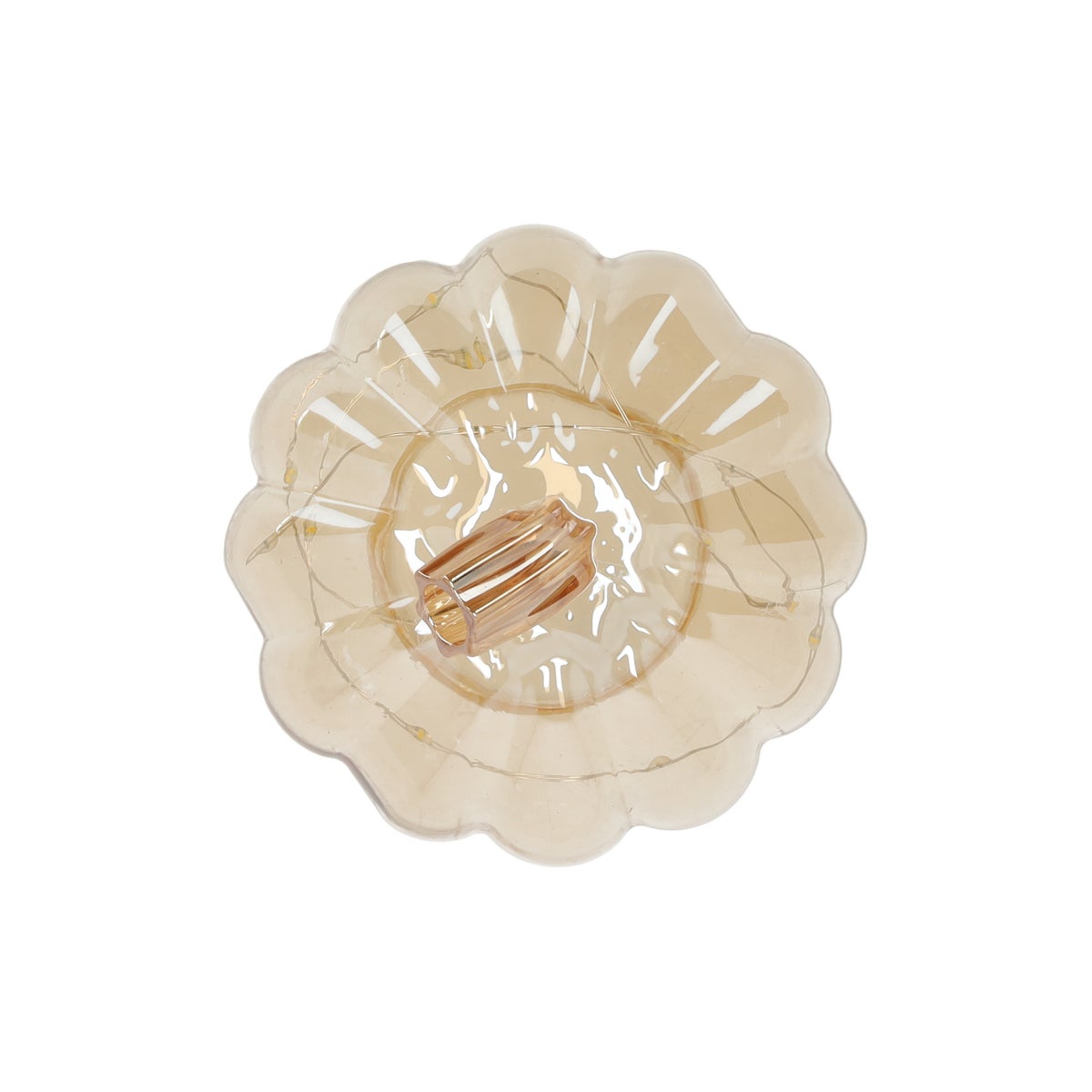 Pompoen van glas 12x14cm 15LED Pompoen van glas 12x14cm 15LED