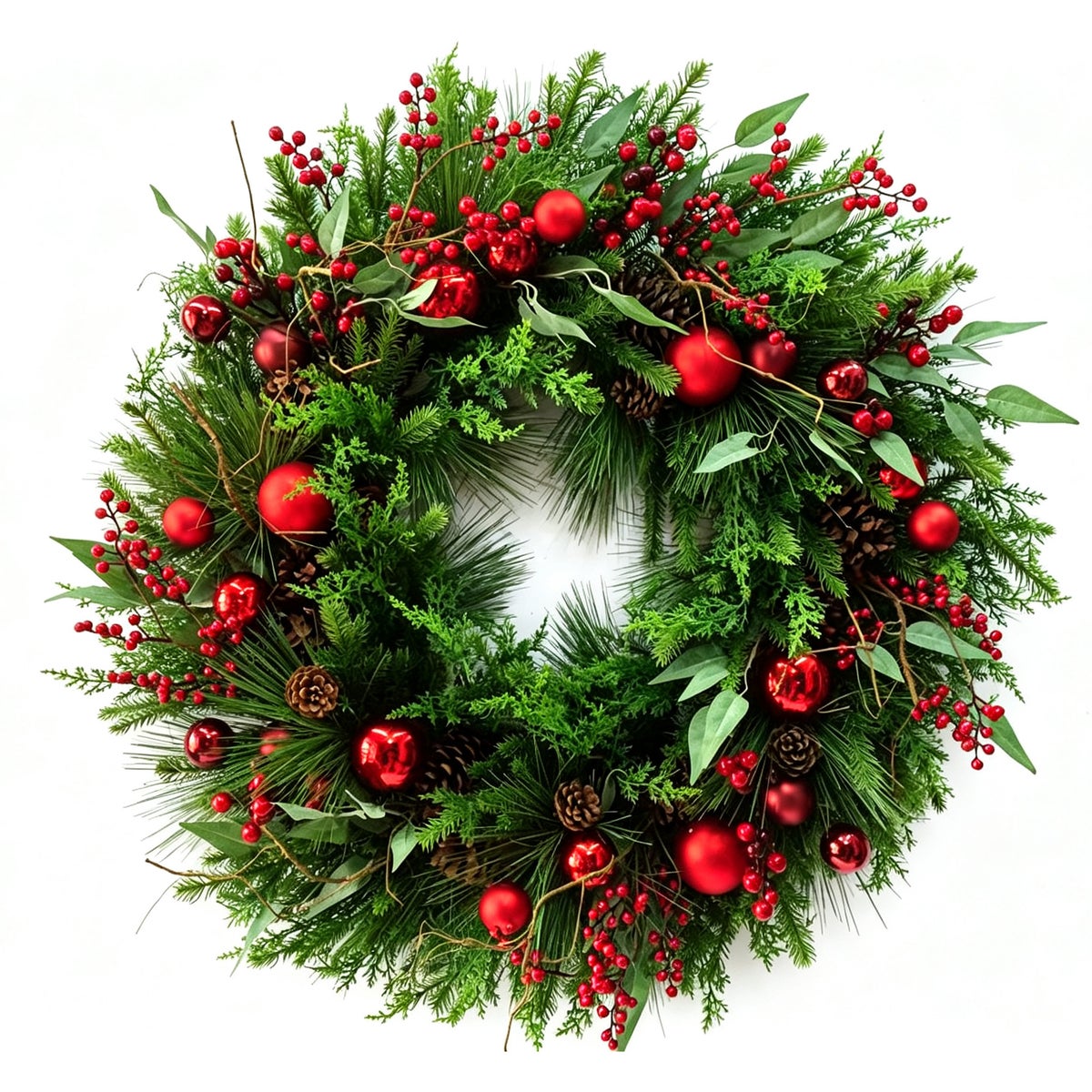 Krans Dochamps rood 80 cm Krans Dochamps rood 80 cm