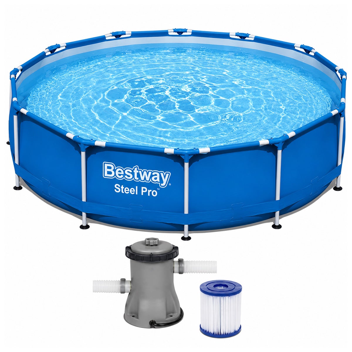 Zwembad Steel Pro Ø305 x 76 cm met pomp Bestway V2 Zwembad Steel Pro Ø305 x 76 cm met pomp Bestway V2