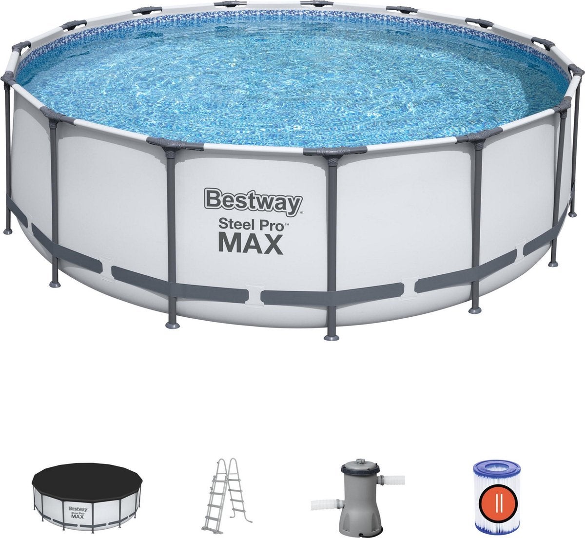 Zwembad Steel Pro Max 457 x 122 cm met pomp en ladder Bestway Zwembad Steel Pro Max 457 x 122 cm met pomp en ladder Bestway