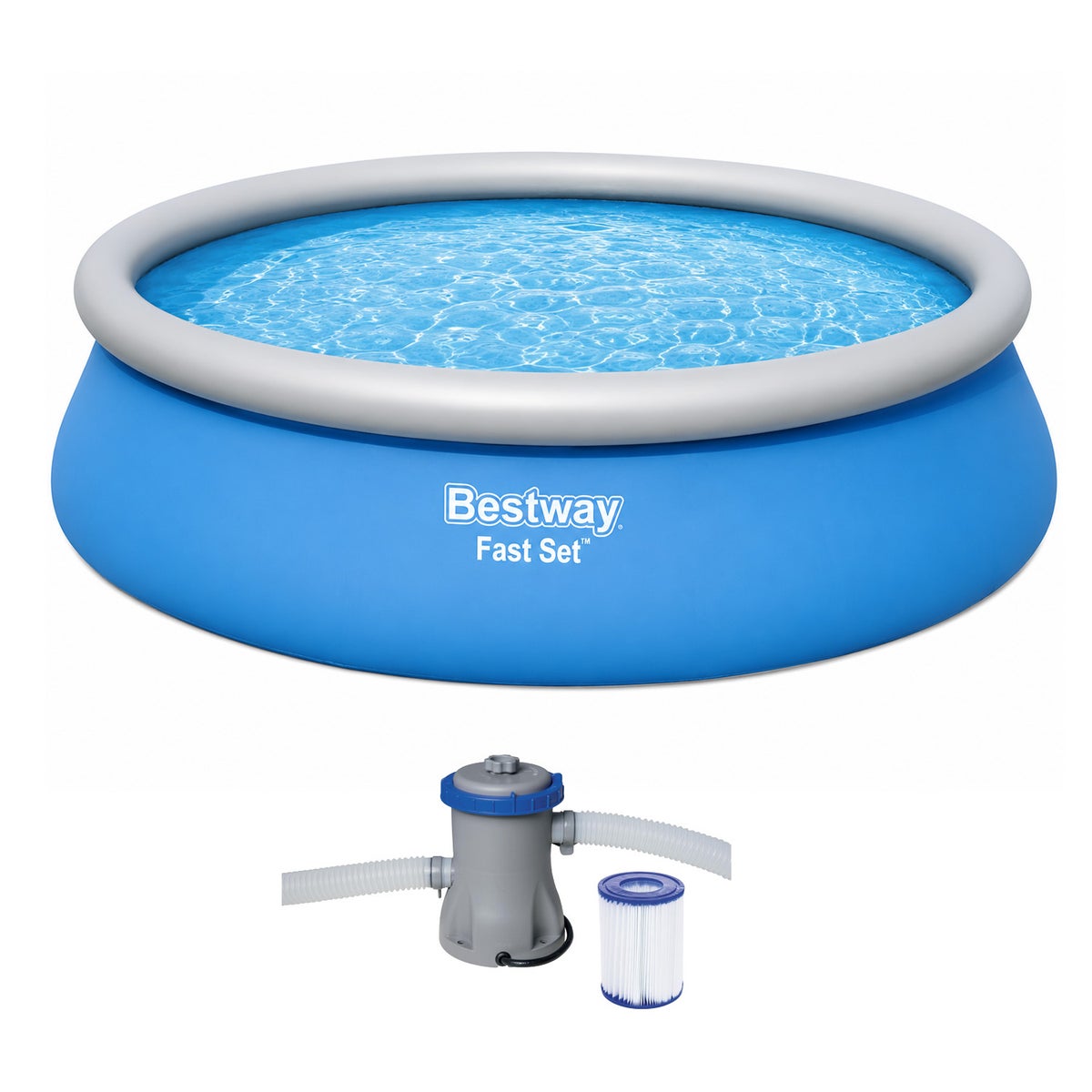 Zwembad Fast Set Ø396 x 84 cm met pomp Bestway Zwembad Fast Set Ø396 x 84 cm met pomp Bestway