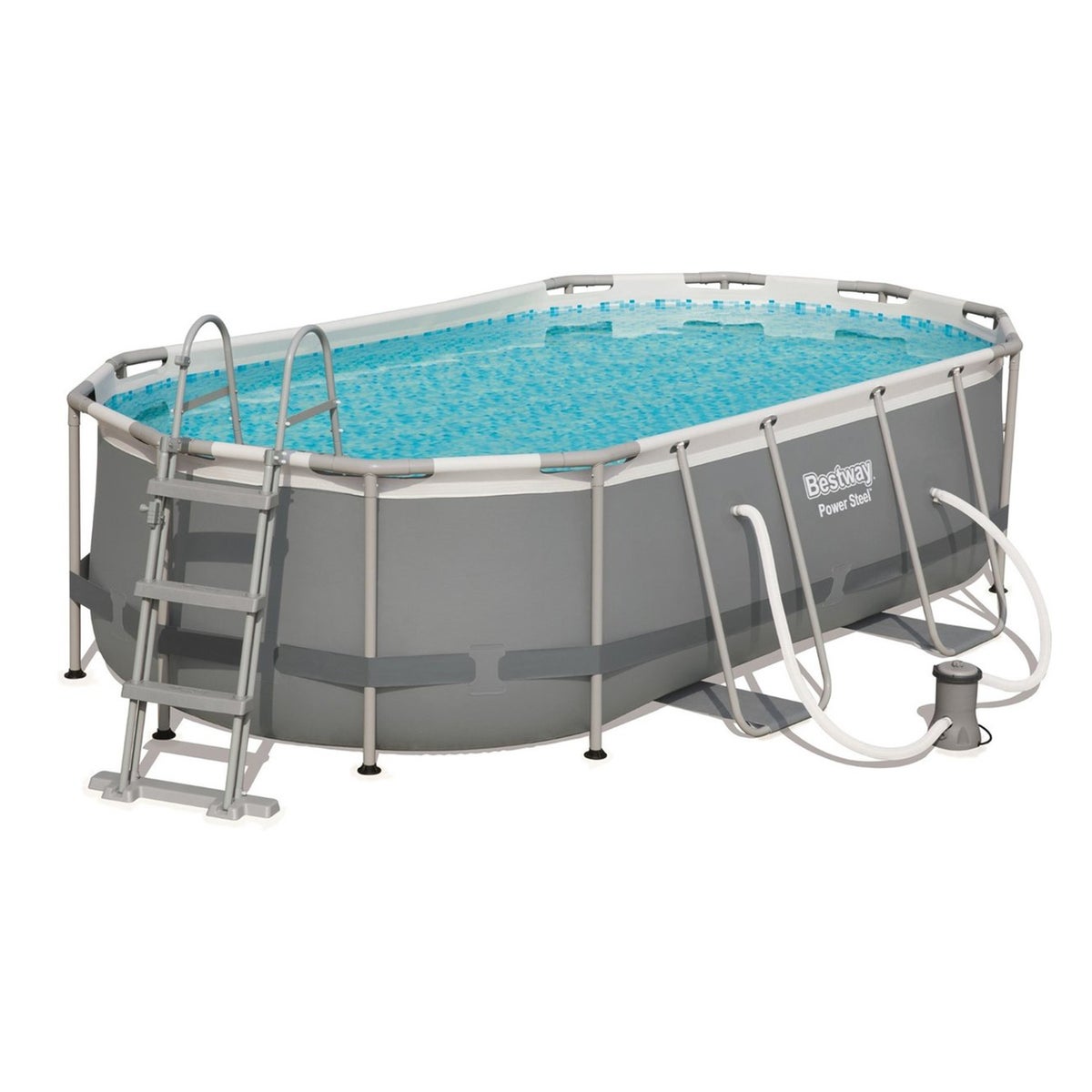 Zwembad power steel ovaal 427x250x100 met pomp Bestway Zwembad power steel ovaal 427x250x100 met pomp Bestway
