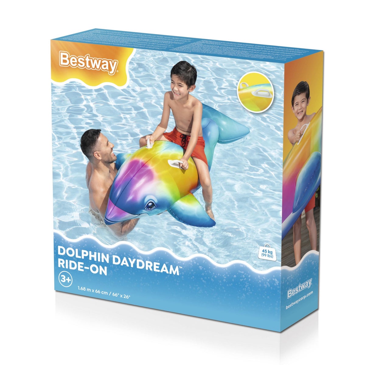 Dolfijn opblaasbaar 168 x 66 cm Bestway Dolfijn opblaasbaar 168 x 66 cm Bestway