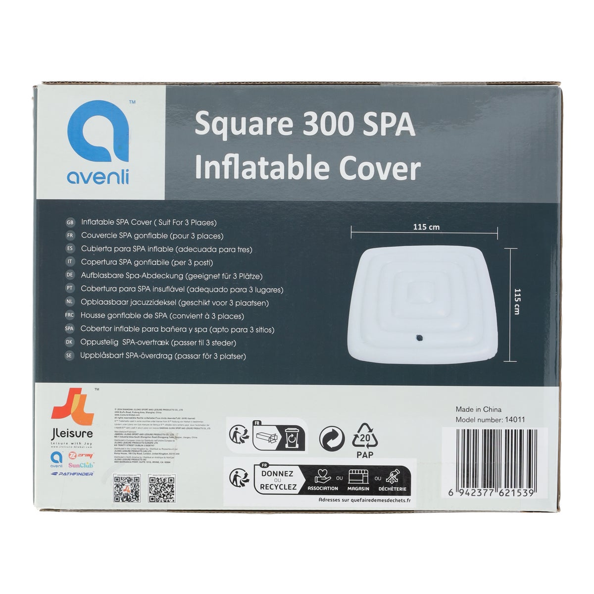 Deksel opblaasbare spa 148 x 148 cm Deksel opblaasbare spa 148 x 148 cm