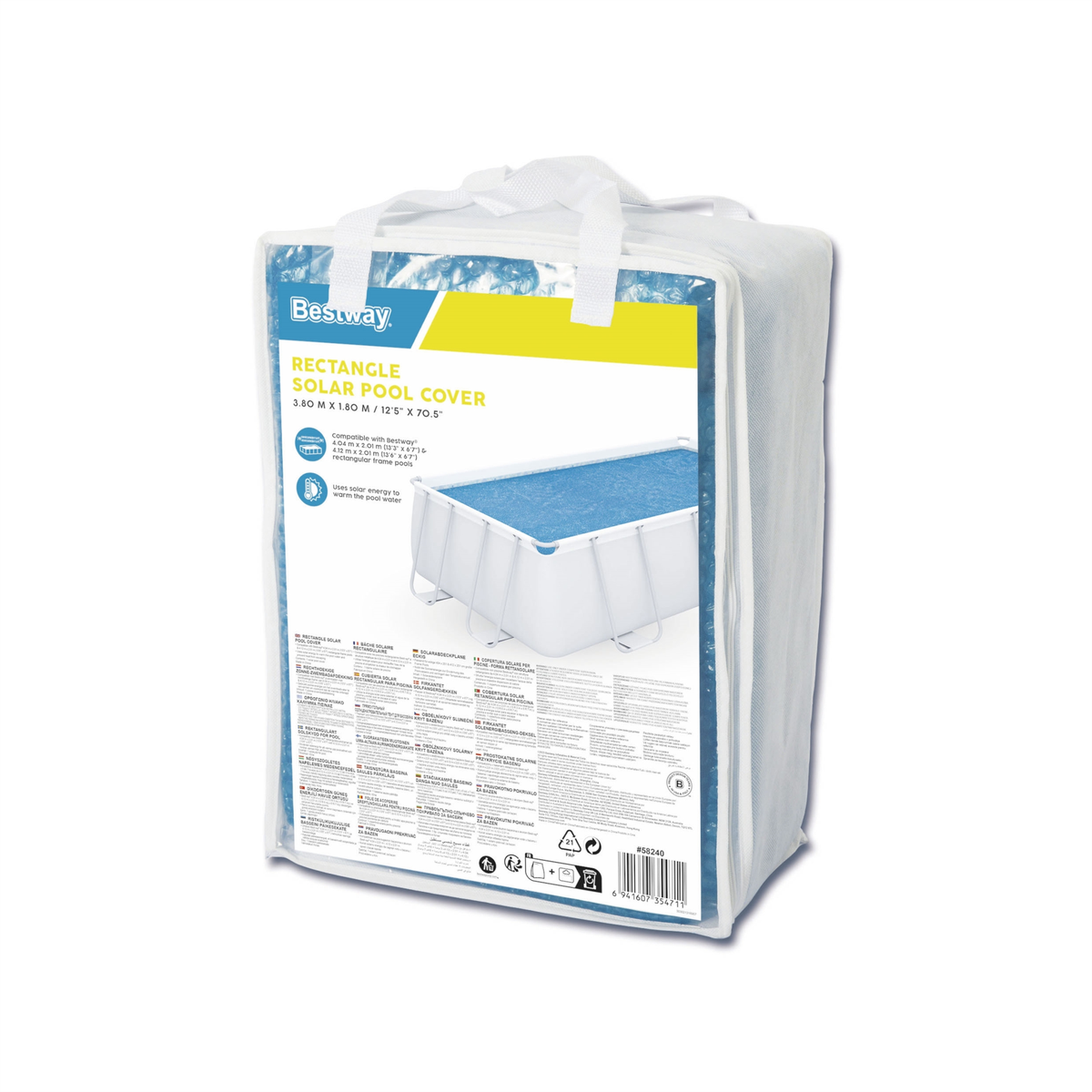 Afdekzeil solar 380 x 180 cm Bestway Afdekzeil solar 380 x 180 cm Bestway