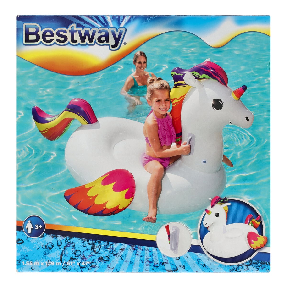 Eenhoorn opblaasbaar 150 x 117 cm Bestway Eenhoorn opblaasbaar 150 x 117 cm Bestway