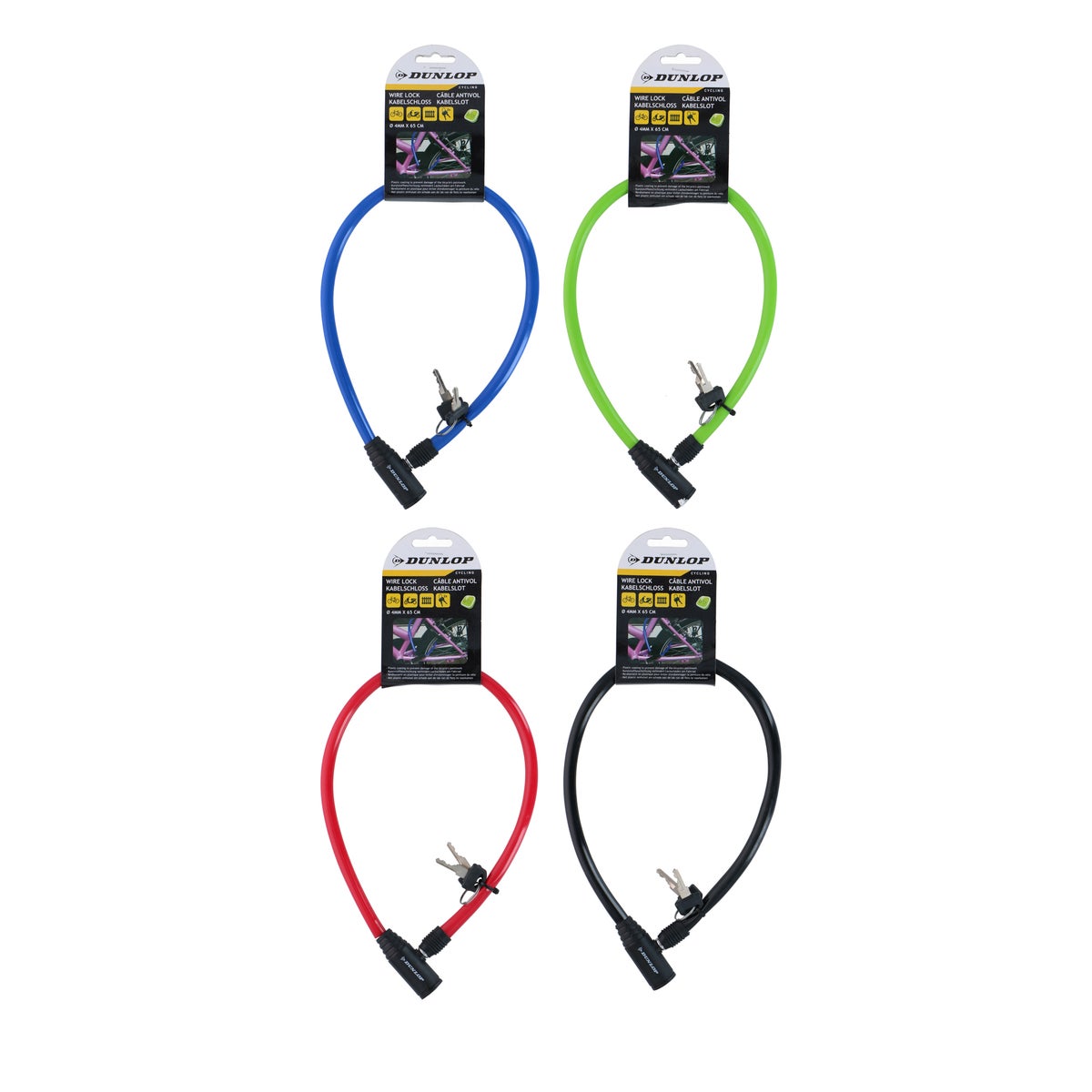 Kabelslot 4 mm x 60 cm assorti Dunlop Kabelslot 4 mm x 60 cm assorti Dunlop