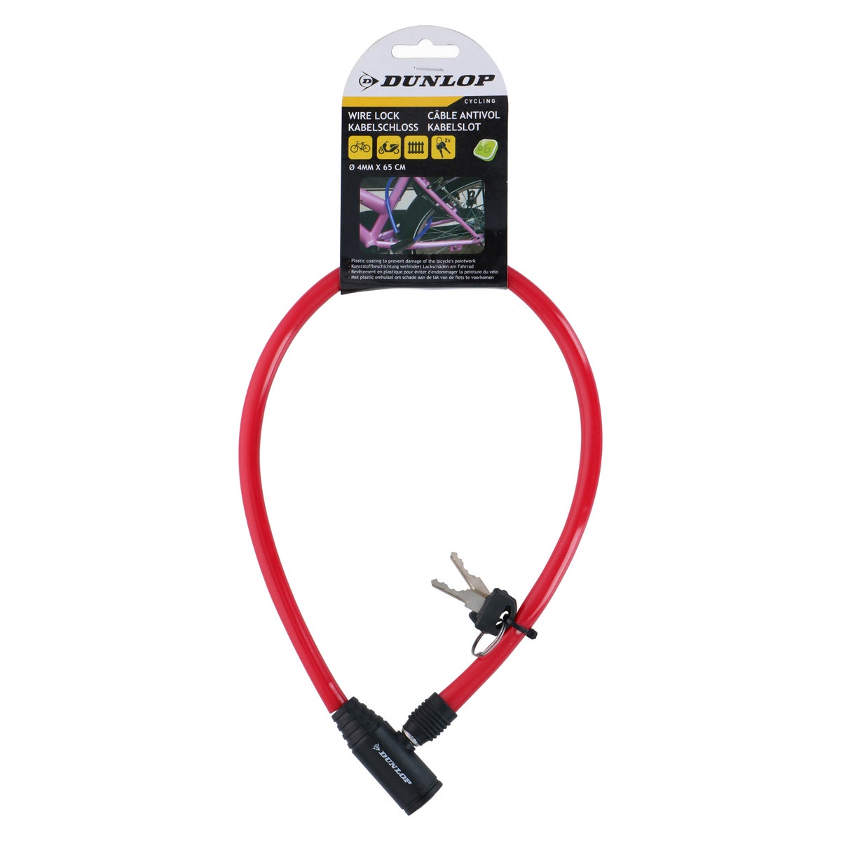 Kabelslot 4 mm x 60 cm Dunlop Kabelslot 4 mm x 60 cm Dunlop