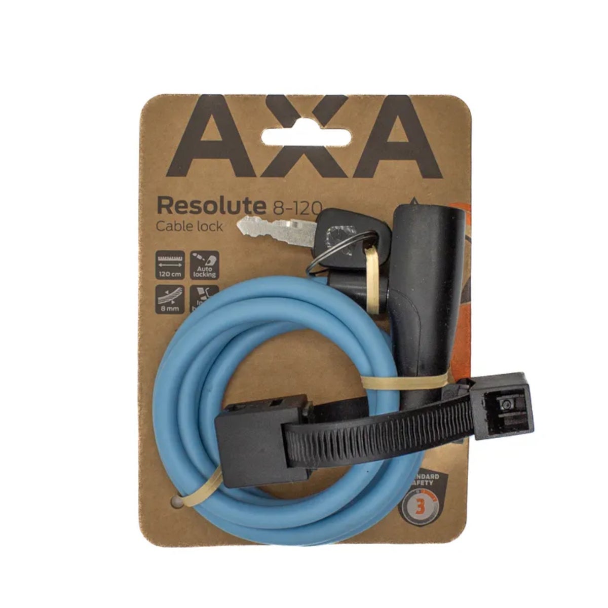 Kabelslot Resolute 8-120 lichtblauw AXA Kabelslot Resolute 8-120 lichtblauw AXA