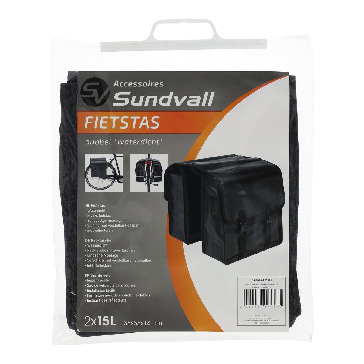 Fietstas dubbel waterdicht Sundvall Fietstas dubbel waterdicht Sundvall