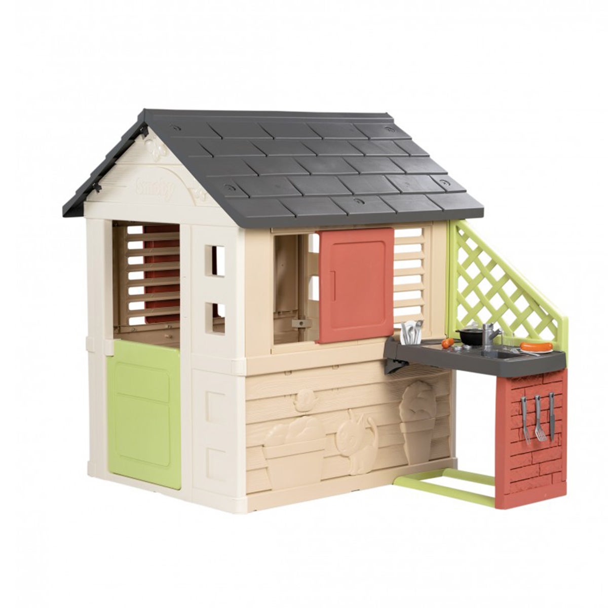 Speelhuisje Life Nature + keuken Smoby Speelhuisje Life Nature + keuken Smoby