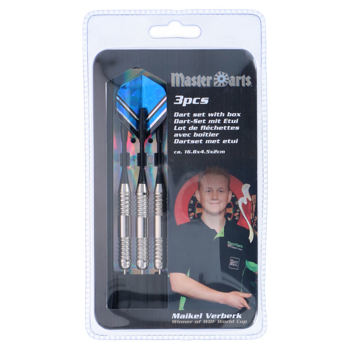 Dartset met box 3 stuks 16 cm Masterdarts Dartset met box 3 stuks 16 cm Masterdarts