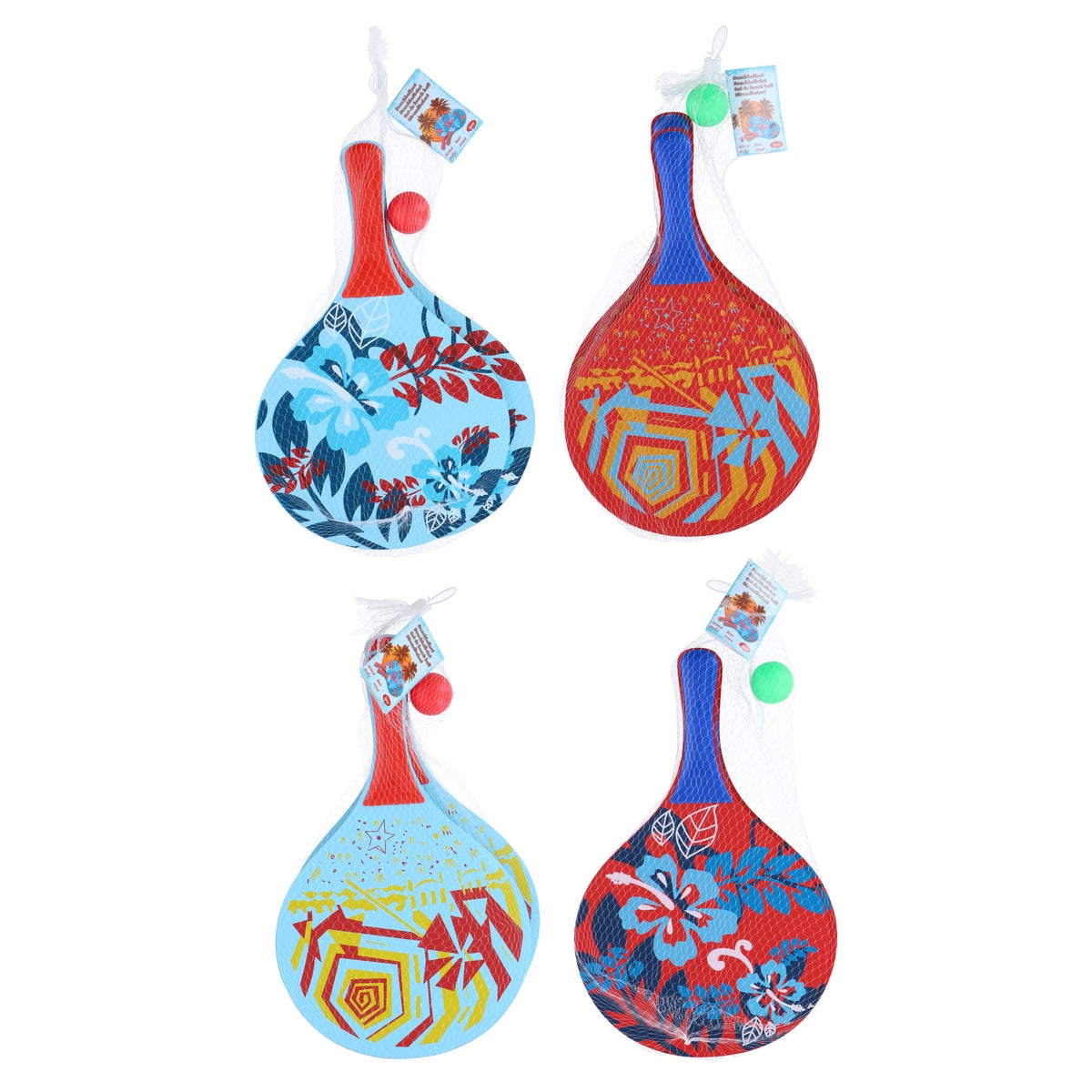 Beachball set hout 3-delig assorti Beachball set hout 3-delig assorti