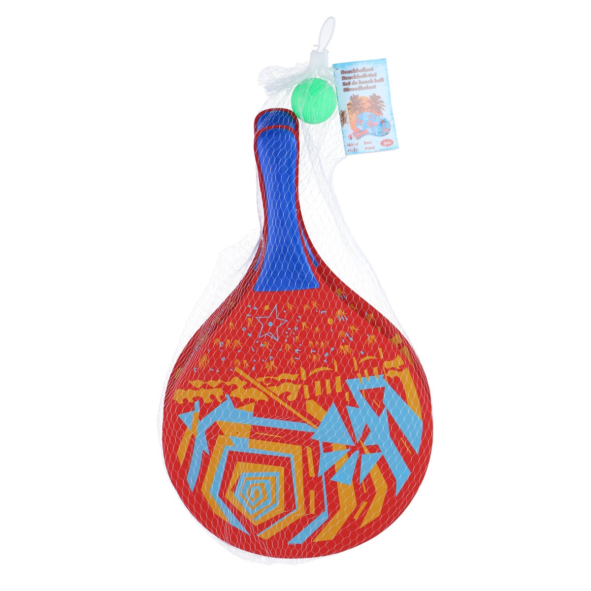 Beachball set hout 3-delig assorti Beachball set hout 3-delig assorti