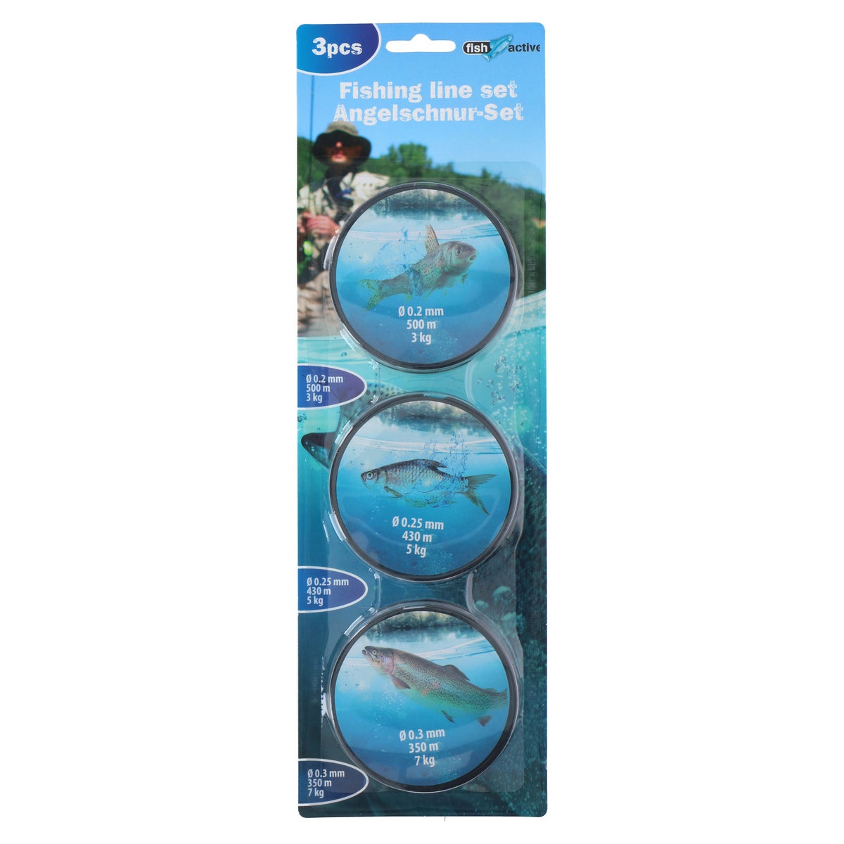 Vislijnset 3-delig fish active Vislijnset 3-delig fish active