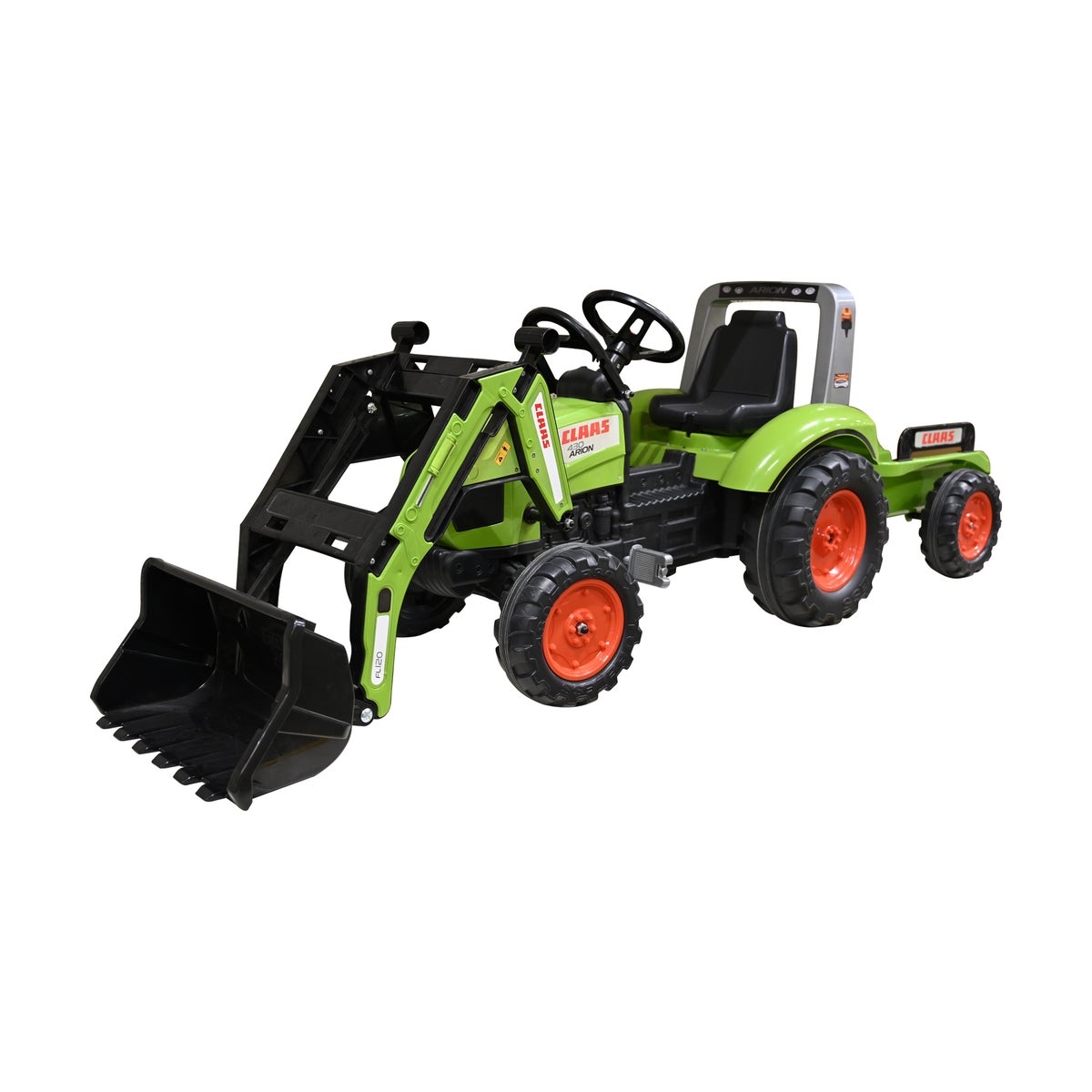 Tractor Claas Arion 430 met aanhangwagen Tractor Claas Arion 430 met aanhangwagen
