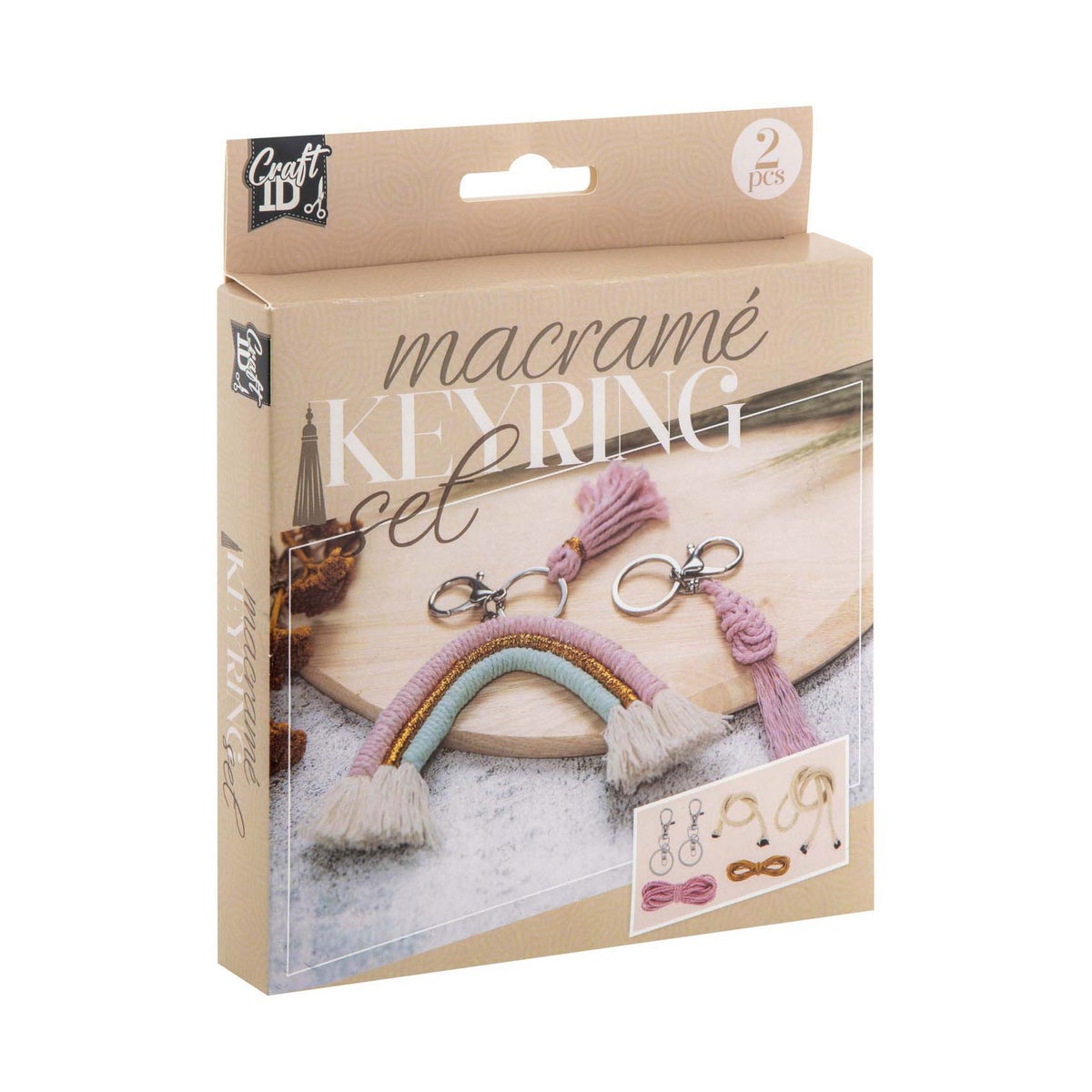 Macrame sleutelhangers regenboog 2st. Macrame sleutelhangers regenboog 2st.