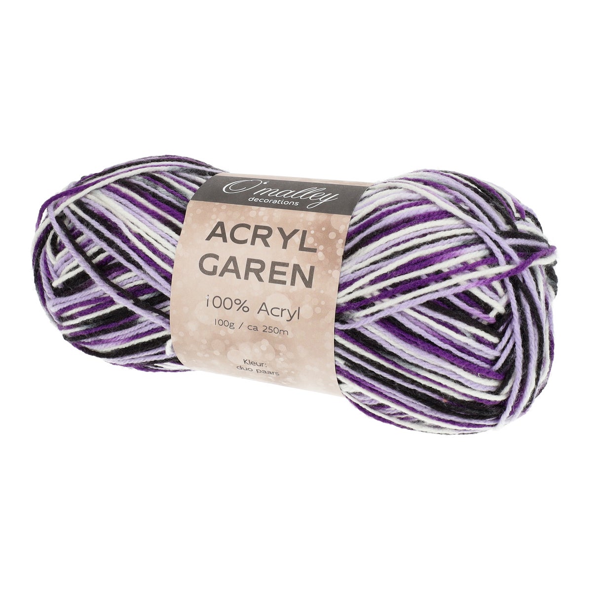 Garen acryl 100 g duo paars Garen acryl 100 g duo paars