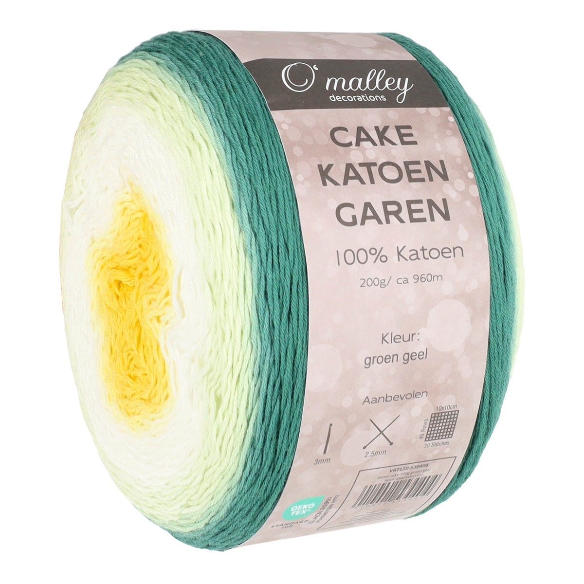 Garen cake 200 g groen geel Garen cake 200 g groen geel