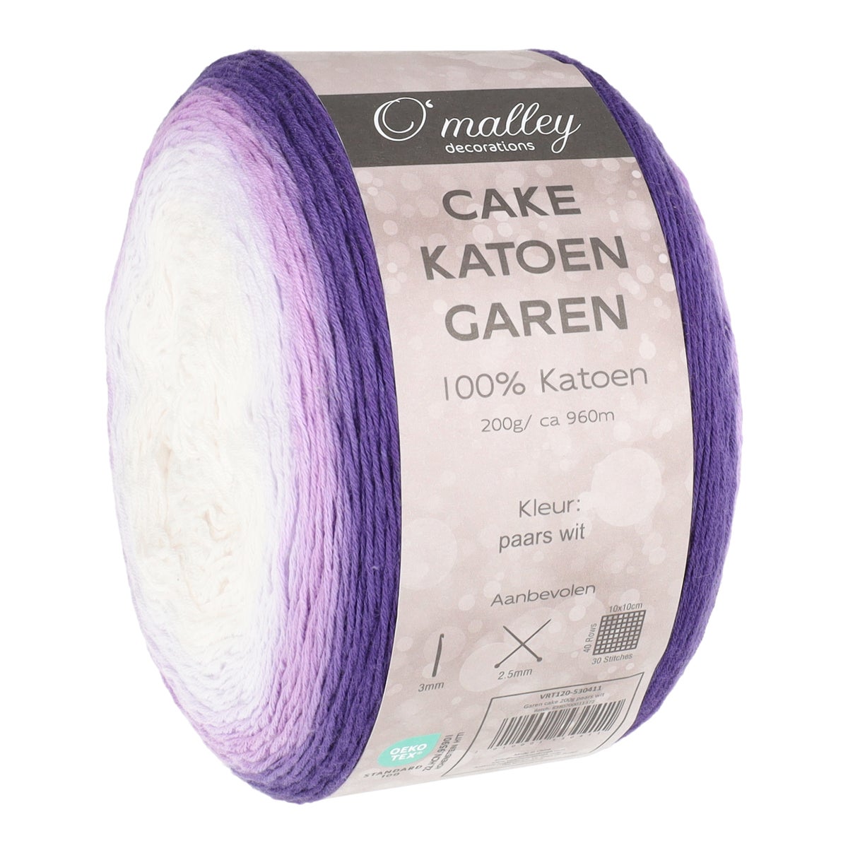 Garen cake 200 g paars wit Garen cake 200 g paars wit