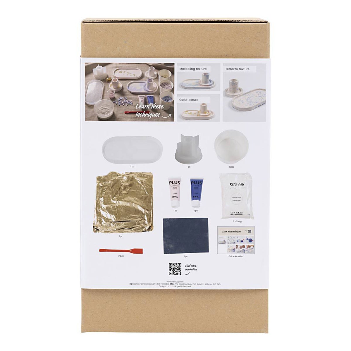 Hobbyset hars gieten blauw roze wit kandelaar Hobbyset hars gieten blauw roze wit kandelaar