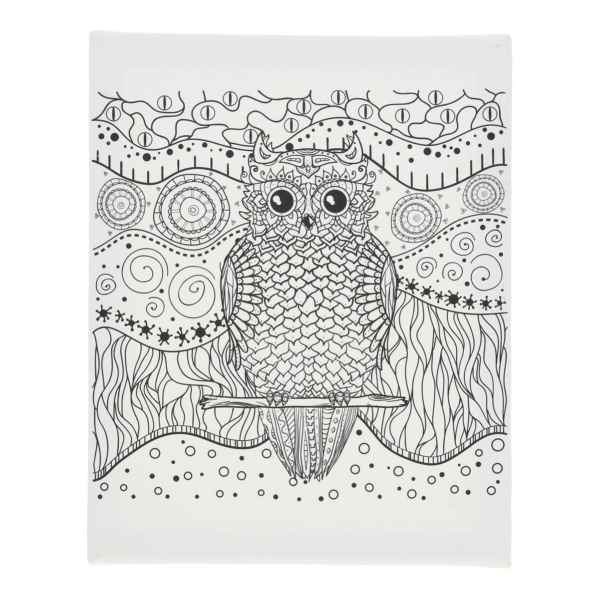 Schilderscanvas doodle uil Schilderscanvas doodle uil