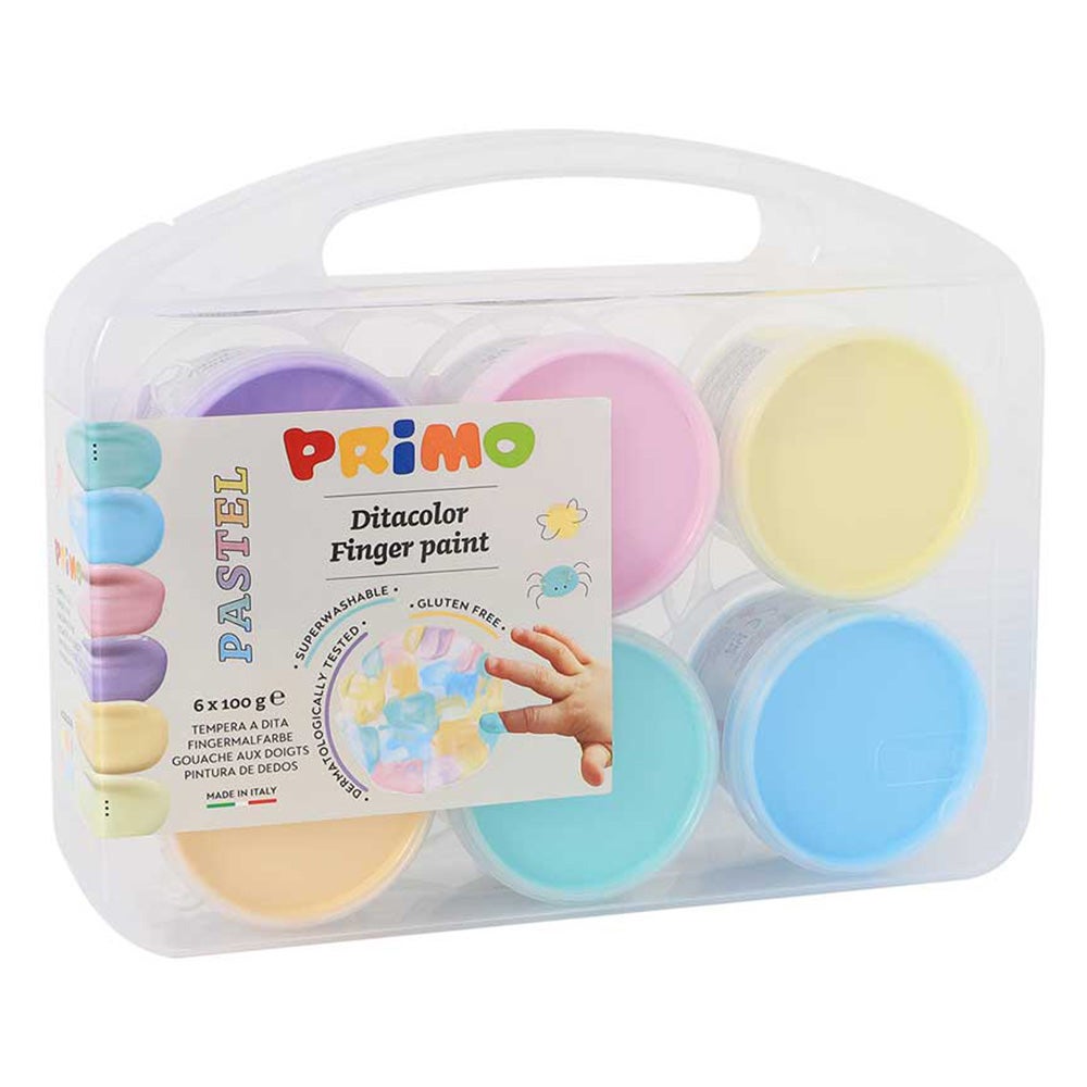 Vingerverf pastel 6x100ml Primo Vingerverf pastel 6x100ml Primo