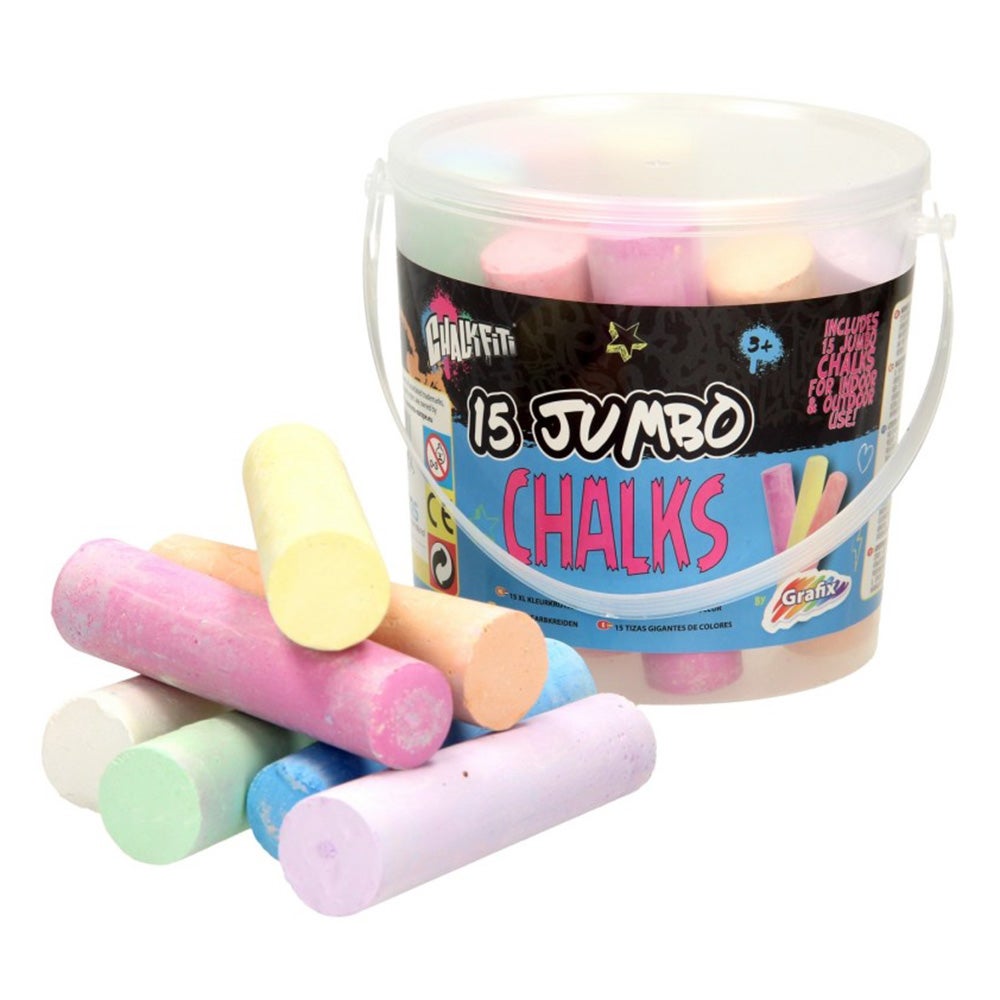 Stoepkrijt 15 stuks jumbo Stoepkrijt 15 stuks jumbo