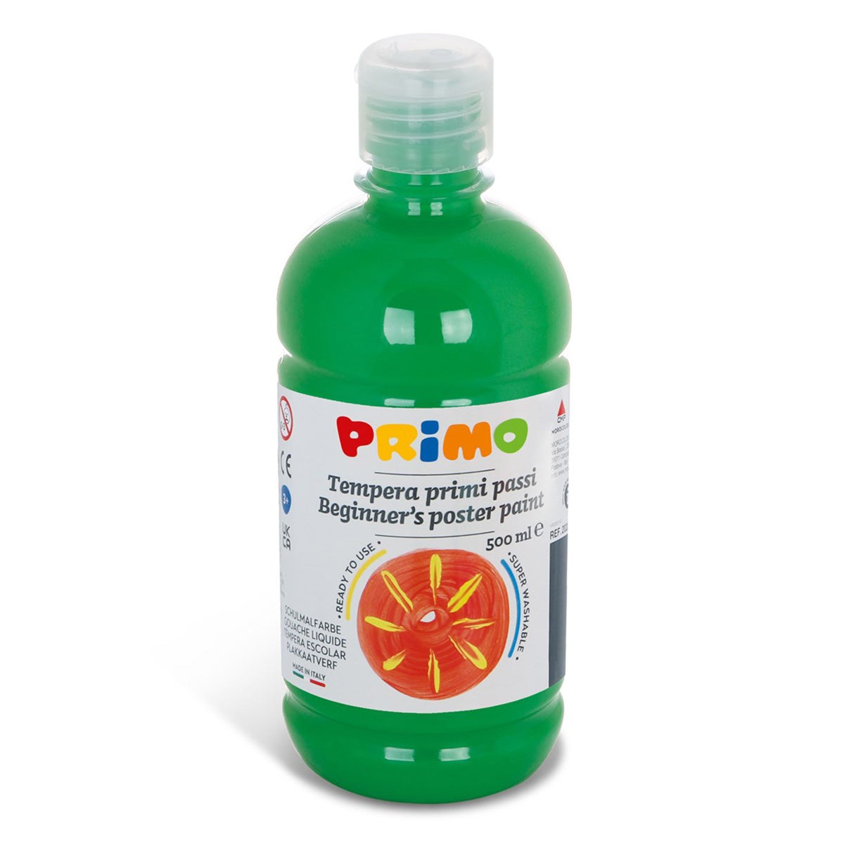 Plakkaatverf 500ml fel groen Primo Plakkaatverf 500ml fel groen Primo