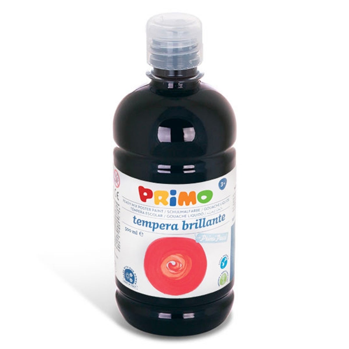 Plakkaatverf 500ml zwart Primo Plakkaatverf 500ml zwart Primo