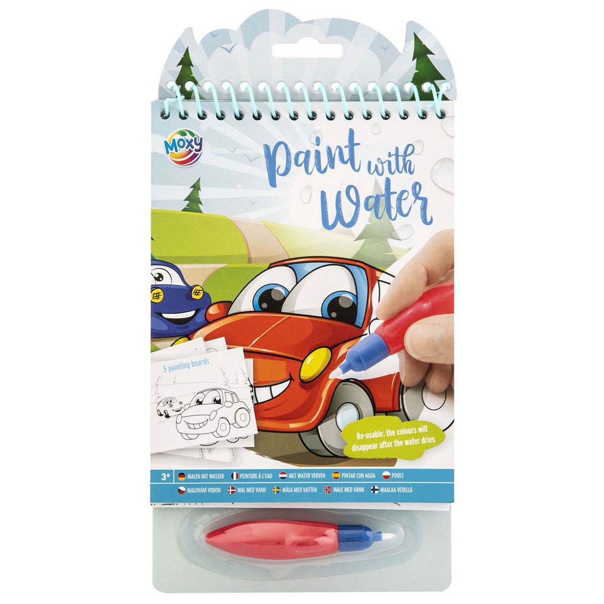 Verven met water 23 x 14 cm 2assorti Verven met water 23 x 14 cm 2assorti